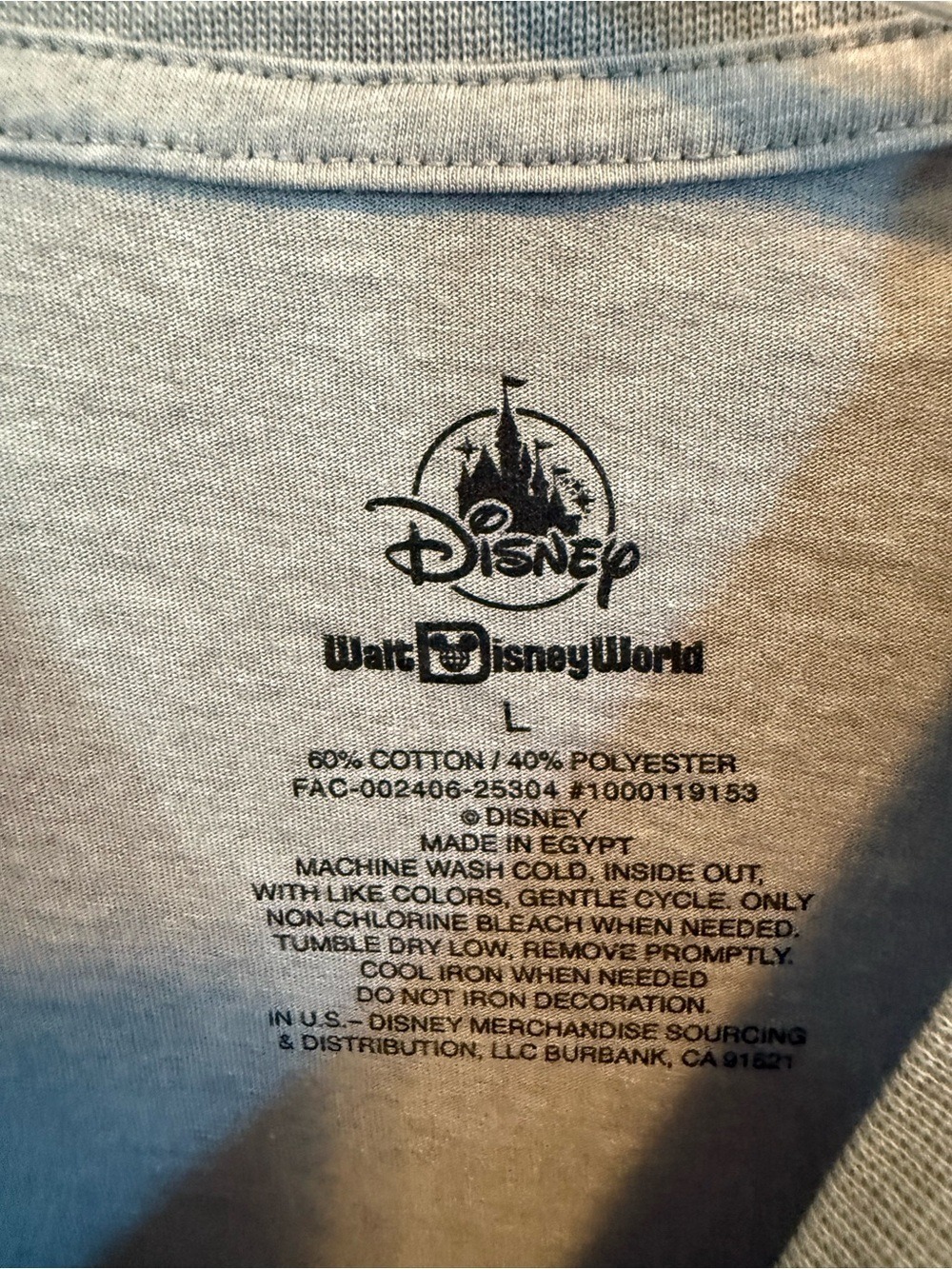 Disney Light Gray Western Cowboy Boot Tee with Black Print - Walt Disney World - Picture 4 of 4